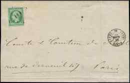 12    5c. Vert, Obl. Los. ES1 S. Grde Partie De LSC, Càd (ES1) PARIS (ES1) 1860, TB - Altri & Non Classificati