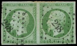 12    5c. Vert Jaune, PAIRE Obl. PC 248, Frappe TTB - Altri & Non Classificati