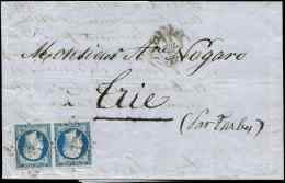 10   25c. Bleu, PAIRE Obl. PC 295 S. LAC, Càd BAYONNE 18/7/53, TB - Other & Unclassified