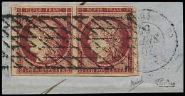 6     1f. Carmin, PAIRE Obl. GRILLE SANS FIN S. Fragt Avec Càd De Paris 20/9/52, TB - Autres & Non Classés