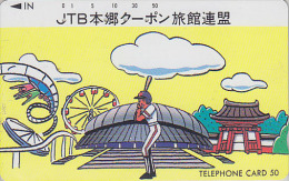 Télécarte  Japon - JTB  - Sport - BASEBALL & Parc D'attraction - Amusement Park Japan Phonecard - 817 - Sport