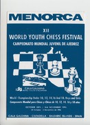 12 WORLD YOUTH Schach Chess Echecs Schachbrett Schachspiel Postcard (sa135) MENORCA 1996 SPAIN Espana - Schach