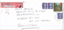 Great Britain Registered Airmail 1997 43p, Beddgelert, Gwynedd Wales,  £1.00  Airmail To Pakistan. - Brieven En Documenten