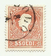 1858 - Italia - Antichi Stati - Lombardo-Veneto 25 Effigie - Lombardije-Venetië