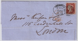 1854, " LIVERPOOL " - Spoon  , #7144 - Briefe U. Dokumente