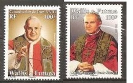 Wallis Und Et Futuna 2014 Canonisation Des Papes J.Paul II Et Jean XXIII Heiligsprechung Michel No.1090-91 Postfr Neuf - Unused Stamps