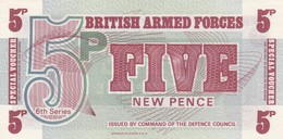 GRAN BRETAGNA BRITISH ARMED FORCES 5 NEW PENCE 6th SERIES FDS - Fuerzas Armadas Británicas & Recibos Especiales
