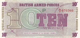 GRAN BRETAGNA BRITISH ARMED FORCES 10 NEW PENCE 6th SERIES FDS - British Armed Forces & Special Vouchers