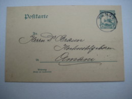 1906, Ganzsache Aus TANGA  , Rs. Viel Text - Duits-Oost-Afrika