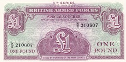 GRAN BRETAGNA BRITISH ARMED FORCES 1 POUND  4th SERIES FDS - Fuerzas Armadas Británicas & Recibos Especiales