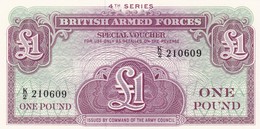 GRAN BRETAGNA BRITISH ARMED FORCES 1 POUND  4th SERIES FDS - Fuerzas Armadas Británicas & Recibos Especiales