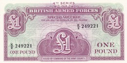 GRAN BRETAGNA BRITISH ARMED FORCES 1 POUND  4th SERIES FDS - Fuerzas Armadas Británicas & Recibos Especiales