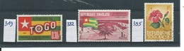 Togo       Y/T      319 - 382 - 395     (O+XX) - Oblitérés