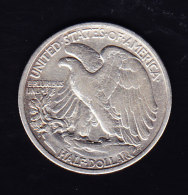 USA KM 142  1920S XF, SILVER  (B299) - 1916-1947: Liberty Walking (Liberté Marchant)