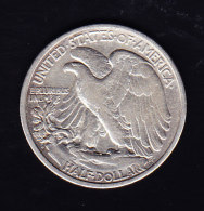 USA KM 142  1920S XF, SILVER  (B299) - 1916-1947: Liberty Walking (Libertà Che Cammina)