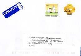 FINLANDE - Enveloppe Ayant Circulée Fin.2016 Avec L'île De La REUNION - ABSENCE De Trace De Tampon Postal - Lettres & Documents