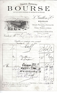 Grands Magasins De La Bourse. Bruxelles.S.Guillon & Cie. Grds Magasins De Nouveautés. Commande De Comtesse De Kerouartz - 1800 – 1899