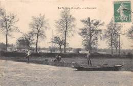 THEME PECHE / Le Perray - L'abreuvoir - Pêcheurs à La Ligne - Beau Cliché Animé - Le Perray En Yvelines