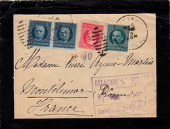 FRONT COVER CUBA 5 NOV 1925  CERTIFICADO ESTACION L VEDADO TO FRANCE.. - Lettres & Documents