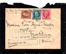 FRONT COVER CUBA 18 SET 1924  CERTIFICADO SUCURSAL N°1 HABANA TO FRANCE.. VIA NEY-YORK - Lettres & Documents