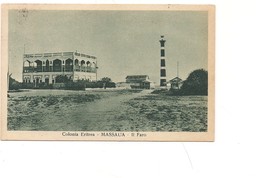 M4150 Colonie ERITREA Massaua Faro 1937 Viaggiata Manca Francobollo - Eritrea