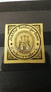 RARE 1860 GERMANY STATE HAMBURG GER  BOTEN INSTITUT H.SCHEERENBECK MINT STAMP TIMBRE - Private & Local Mails