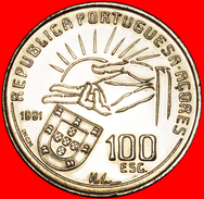 § QUENTAL 1842 1891: AZORES ★ 100 ESCUDOS 1991 UNC MINT LUSTER! LOW START★ NO RESERVE - Açores