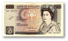 GREAT BRITAIN - 10 Pounds - ND ( 1980 - 84 ) - P 379 B - Sign. D. H. F. Somerset - BANK OF ENGLAND - 10 Pounds