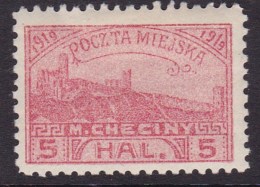 POLAND Checiny Local 1919 5 Hal Perf Mint - Varietà E Curiosità