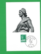 FRANCE CARTE MAXIMUM  N° 1814 MARIANNE DE BECQUET - 1970-1979