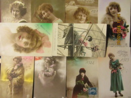 Cpa 10 Cpa "Bonne Année " Thème Femmes - 5 - 99 Postkaarten