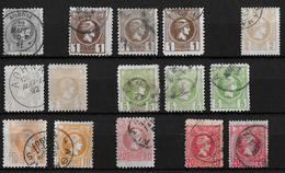 1886-1901 Hermes, Klein → GREECE SMALL HERMES HEAD 1, 2, 5, 10, 20 L USED - Gebruikt