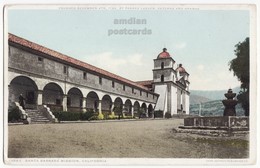 USA CALIFORNIA, SANTA BARBARA MISSION, Antique C1910s Detroit Publishing Unused Vintage Postcard  [6963] - Santa Barbara