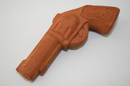 Vintage TOY GUN :  WJ Terracotta Gun - L=10cm - 1993 - Keywords : Cap - Cork Gun - Rifle - Revolver - Pistol - Tin - Armi Da Collezione