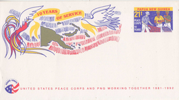 Papua New Guinea 1992 10 Years United States Peace Corps Postal Stationery Unused (F6100) - Papua-Neuguinea