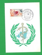 FRANCE CARTE MAXIMUM  N°  1711 Mois Mondial Du Coeur Theme Santé - 1970-1979