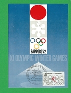 FRANCE CARTE MAXIMUM  N° 1705 Jeux Olympique De Sapporo Theme Ski Montagne Japon - 1970-1979