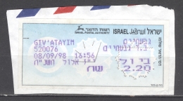 ISRAEL - FRANKING LABELS 1996: YT 15 - FREE SHIPPING ABOVE 10 EURO - Vignettes D'affranchissement (Frama)