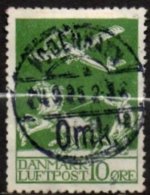 DANEMARK - 10 ö. De 1925/30 Oblitéré TB - Poste Aérienne