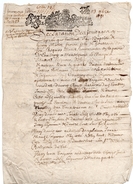 1691 - Cachet Généralité D'Alençon Sur Document Manuscrit - Petit Papier Taxe 1 Sol La Feuille - Cachets Généralité