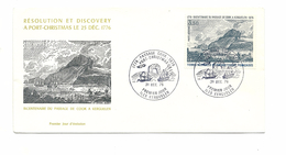 FDC Des TAAF - Poste Aérienne - Bicentenaire Du Passage De Cook à Kerguelen - Année 1976 - FDC