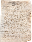 1682 - Document Manuscrit - Généralité D'Alençon - 2 Rolles Taxe De Dix Sols - Papier Vélin - Sceau Du Greffier Au Verso - Cachets Généralité