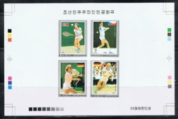 NORTH KOREA 1986 RARE PROOF WITH TENNIS PLAYERS SET - Tennis