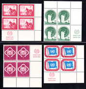 United Nations NY MNH Collection Of 37 Different Corner Blocks Of 4 1950s Issues - Verzamelingen & Reeksen