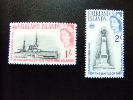 MALVINAS FALKLAND ISLANDS 1964 Cuirassé IMVINCIBLE + MEMORIAL Yvert N º 146 - 147 ** MNH - Maldives (...-1965)