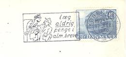 Flamme Du Danemark (Loeg Aldrig Penge I Alm. Breve - Kobenhavn 1950) (sur Enveloppe Entière) - Franking Machines (EMA)