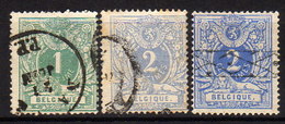 BELGIEN 1869 - MiNr: 23+24 A  Used - 1869-1888 León Acostado