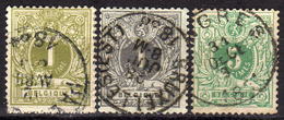 BELGIEN 1884 - MiNr: 39 - 41 Komplett Used - 1869-1888 León Acostado