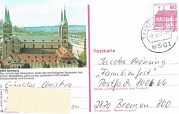 Deutschland Bildpostkarte Bamberg - Dom, Kathedrale, Gotik, UNESCO Weltkulturerbe, Architektur - Illustrated Postcards - Used