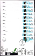 ISRAEL 2017 - Road Safety In Israel - Set Of 11 ATM Labels From All The Different Machines On 11 FDC´s - Sonstige (Land)